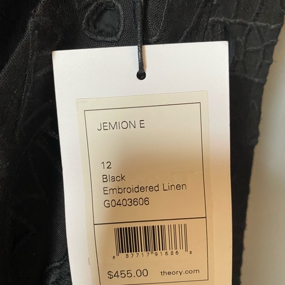 NWT THEORY “Jemion” Black Cocktail Dress Size 12 - Picture 7 of 9